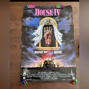 VINTAGE 90S HOUSE IV 4 HORROR VIDEO MOVIE POSTER WILLIAM KATT 1991 27X40